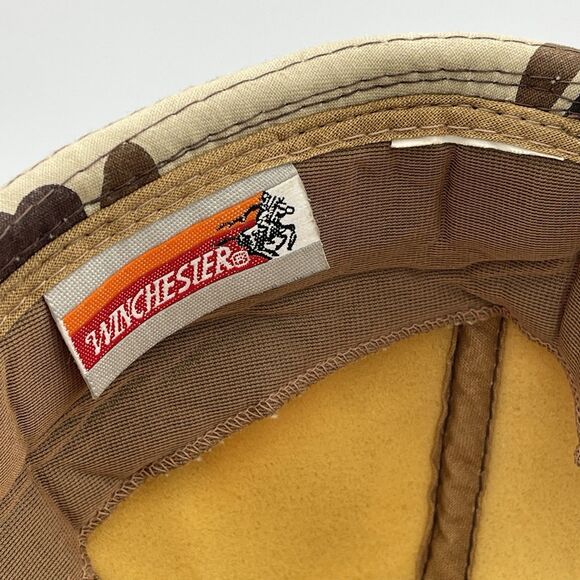 Vintage Winchester Bird Hunting Hat Jones Style Dog Camo Size Large W/ Ear Flaps - Picture 11 of 13